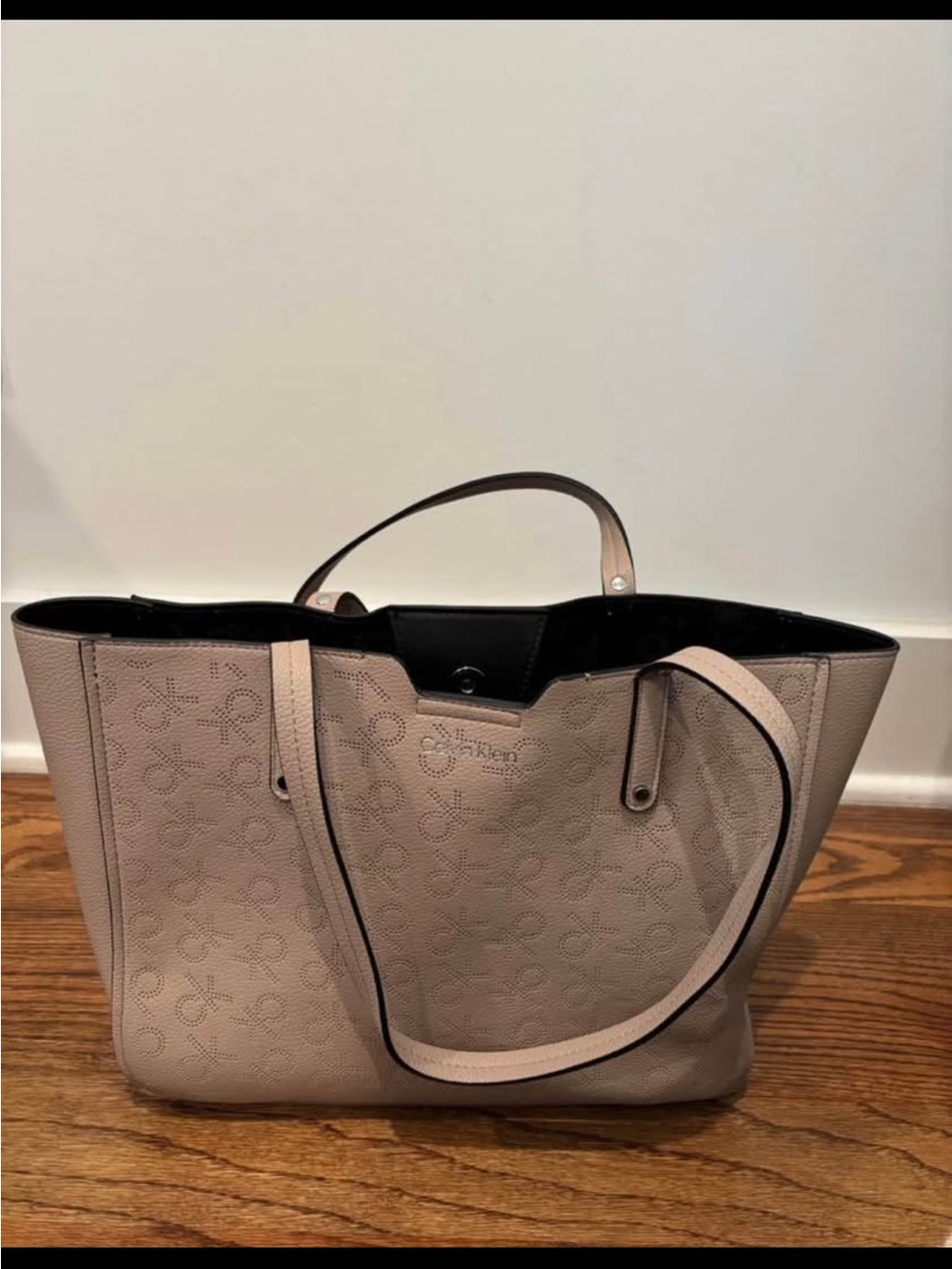 Calvin Klein Blush Beige Tote with Signature Logo